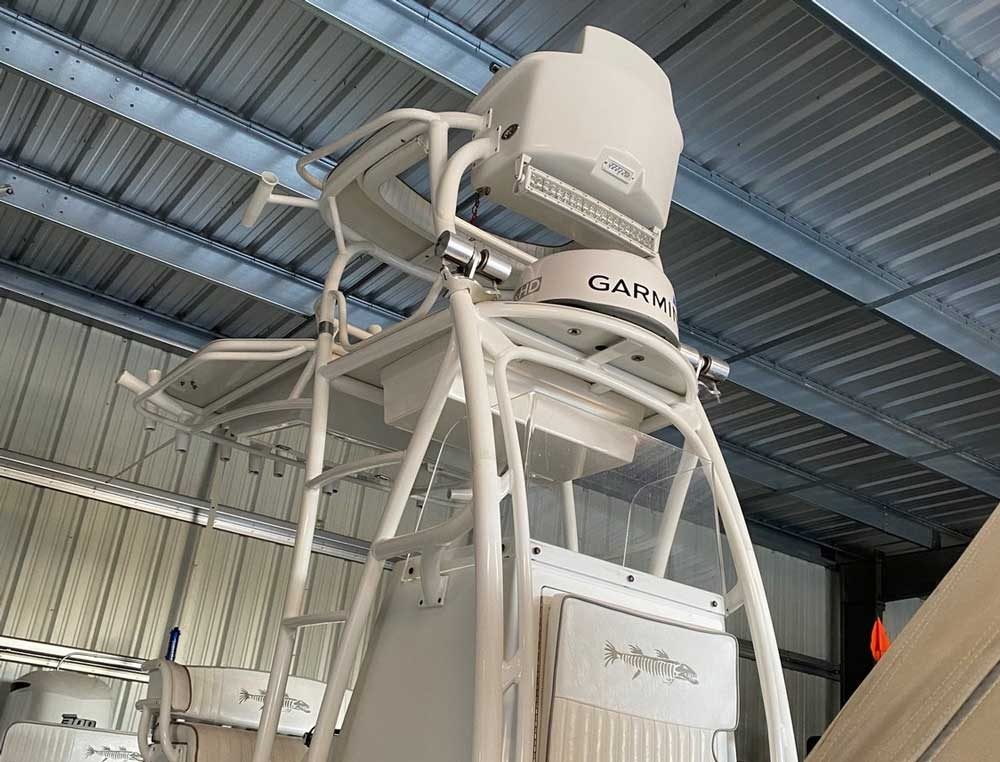 Garmin radar unit installation for marine electronics installation in Englewood, Florida